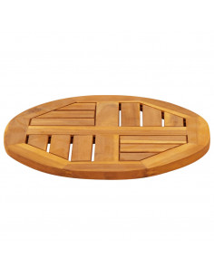 Piano per Tavolo Ø40x2 cm Rotondo in Legno Massello di Acacia