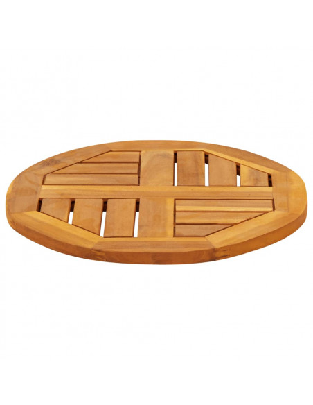 Piano per Tavolo Ø40x2 cm Rotondo in Legno Massello di Acacia