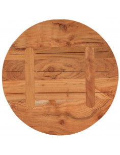 Piano per Tavolo Ø40x2,5 cm Rotondo in Legno Massello di Acacia
