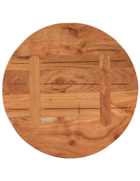 Piano per Tavolo Ø40x2,5 cm Rotondo in Legno Massello di Acacia