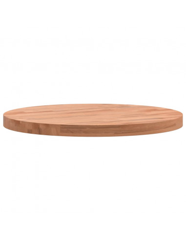 Piano per Tavolo Ø40x2,5 cm Rotondo in Legno Massello di Faggio