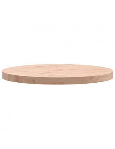 Piano per Tavolo Ø40x2,5 cm Rotondo in Legno Massello di Faggio