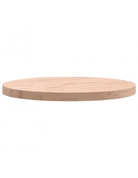 Piano per Tavolo Ø40x2,5 cm Rotondo in Legno Massello di Faggio