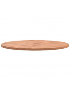 Piano per Tavolo Ø50x1,5 cm Rotondo in Legno Massello di Faggio