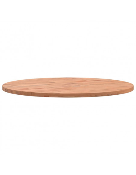 Piano per Tavolo Ø50x1,5 cm Rotondo in Legno Massello di Faggio