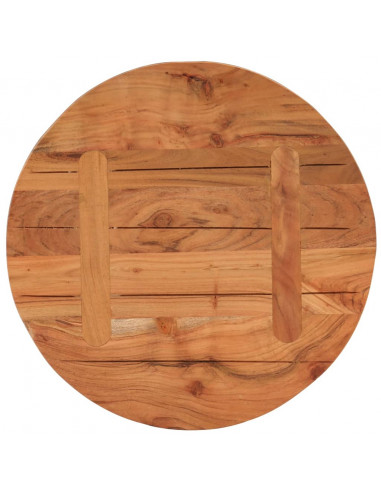 Piano per Tavolo Ø50x2,5 cm Rotondo in Legno Massello di Acacia