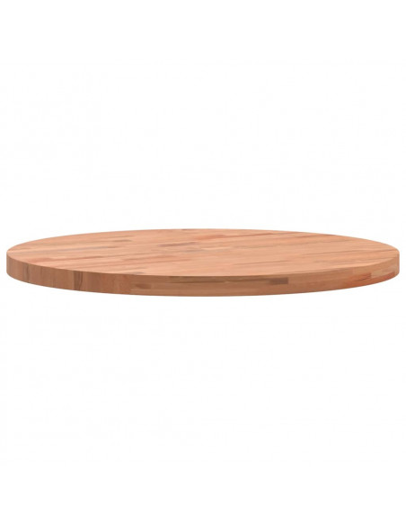 Piano per Tavolo Ø50x2,5 cm Rotondo in Legno Massello di Faggio
