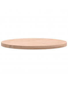 Piano per Tavolo Ø50x2,5 cm Rotondo in Legno Massello di Faggio