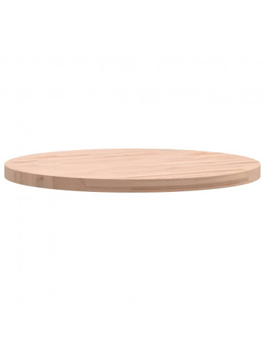 Piano per Tavolo Ø50x2,5 cm Rotondo in Legno Massello di Faggio