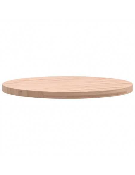 Piano per Tavolo Ø50x2,5 cm Rotondo in Legno Massello di Faggio