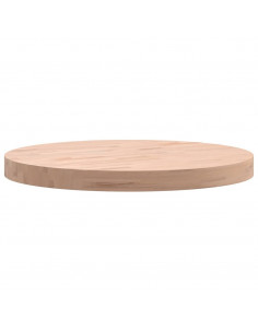 Piano per Tavolo Ø50x4 cm Rotondo in Legno Massello di Faggio