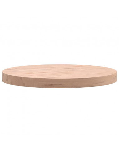 Piano per Tavolo Ø50x4 cm Rotondo in Legno Massello di Faggio