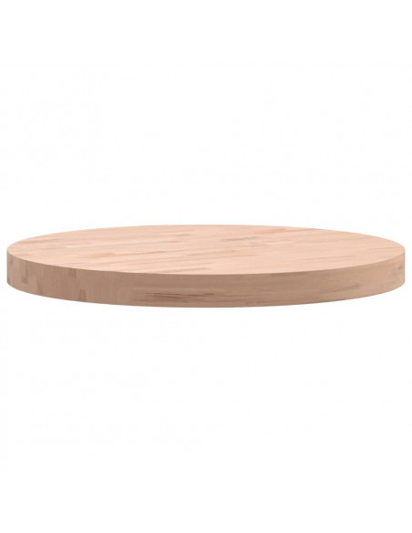 Piano per Tavolo Ø50x4 cm Rotondo in Legno Massello di Faggio
