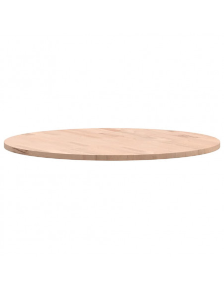 Piano per Tavolo Ø60x1,5 cm Rotondo in Legno Massello di Faggio