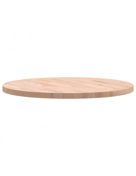 Piano per Tavolo Ø60x2,5 cm Rotondo in Legno Massello di Faggio