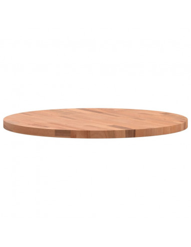 Piano per Tavolo Ø60x2,5 cm Rotondo in Legno Massello di Faggio