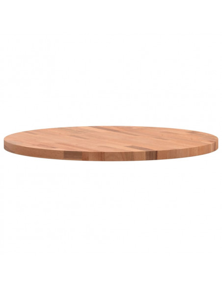 Piano per Tavolo Ø60x2,5 cm Rotondo in Legno Massello di Faggio