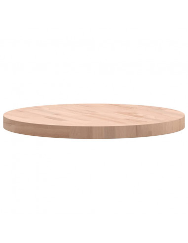 Piano per Tavolo Ø60x4 cm Rotondo in Legno Massello di Faggio