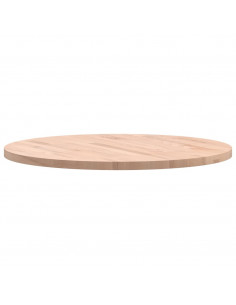 Piano per Tavolo Ø70x2,5 cm Rotondo in Legno Massello di Faggio