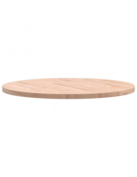 Piano per Tavolo Ø70x2,5 cm Rotondo in Legno Massello di Faggio
