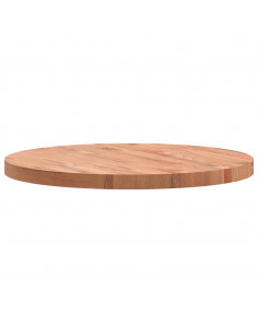 Piano per Tavolo Ø70x4 cm Rotondo in Legno Massello di Faggio