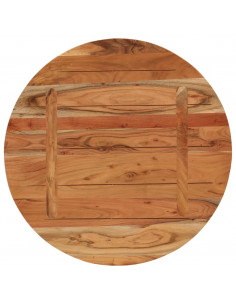Piano per Tavolo Ø80x2,5 cm Rotondo in Legno Massello di Acacia