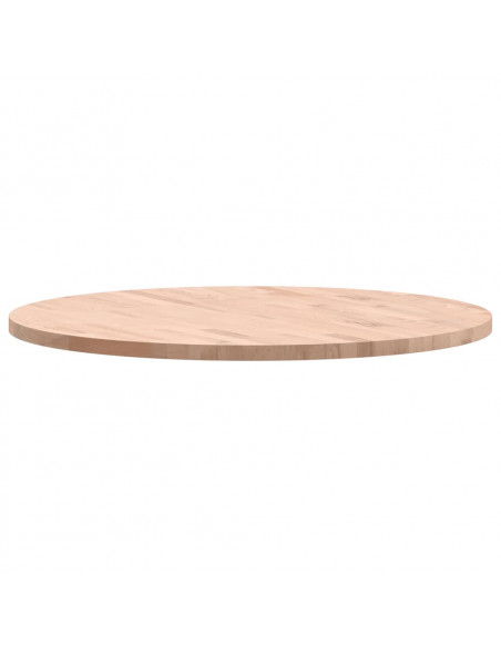 Piano per Tavolo Ø80x2,5 cm Rotondo in Legno Massello di Faggio