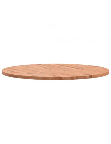 Piano per Tavolo Ø90x2,5 cm Rotondo in Legno Massello di Faggio