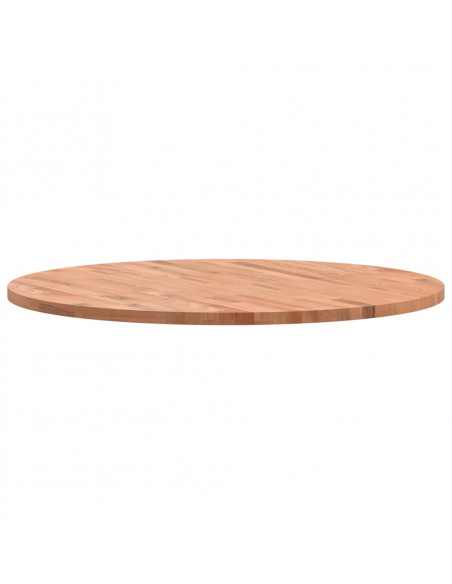 Piano per Tavolo Ø90x2,5 cm Rotondo in Legno Massello di Faggio