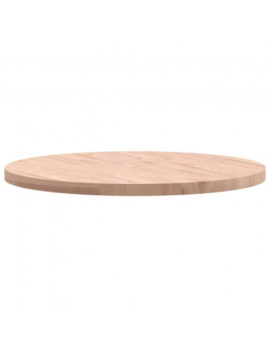 Piano per Tavolo Ø90x4 cm Rotondo in Legno Massello di Faggio
