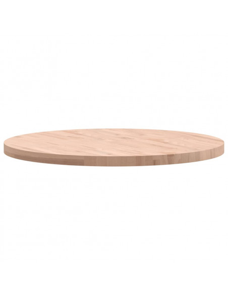 Piano per Tavolo Ø90x4 cm Rotondo in Legno Massello di Faggio