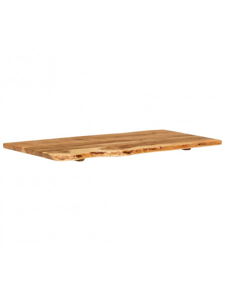 Piano per Vanità Bagno in Massello di Acacia 100x52x2,5 cm