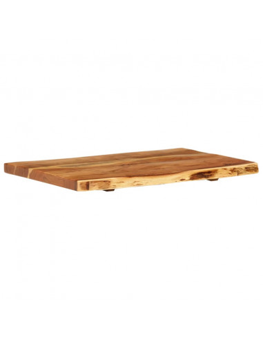 Piano per Vanità Bagno in Massello di Acacia 80x52x3,8 cm