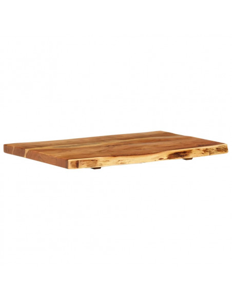 Piano per Vanità Bagno in Massello di Acacia 80x52x3,8 cm
