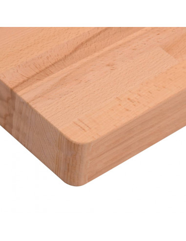 Piano Scrivania 100x60x4 cm in Legno Massello di Faggio