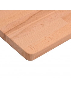 Piano Scrivania 110x55x2,5 cm in Legno Massello di Faggio