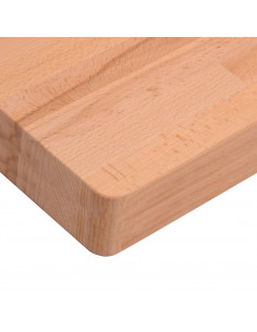 Piano Scrivania 110x55x4 cm in Legno Massello di Faggio