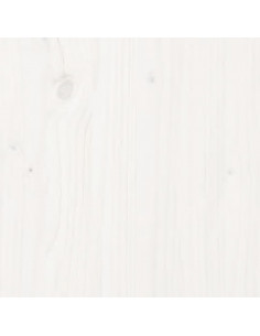 Piano Scrivania Bianco 100x60x2,5 cm in Legno Massello di Pino