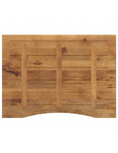 Piano Scrivania con Curva 110x80x2,5cm Massello Grezzo di Mango