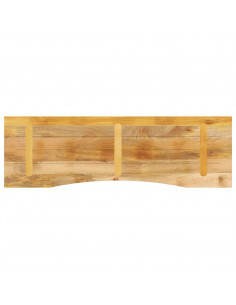 Piano Scrivania con Curva 160x50x2,5cm Massello Grezzo di Mango