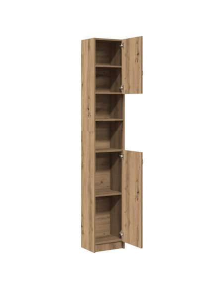 Armadietto Bagno Rovere Artigianale 332x25,5x190 cm Truciolato