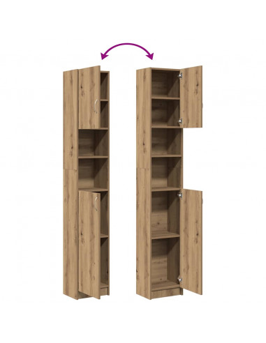 Armadietto Bagno Rovere Artigianale 332x25,5x190 cm Truciolato