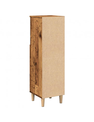 Armadietto da Bagno Legno Antico 30x30x100 cm in Truciolato