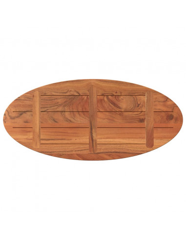 Piano Tavolo 100x40x3,8 cm Ovale in Legno Massello di Acacia