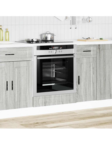 Armadio per Forno Porto Grigio Sonoma in Legno Multistrato