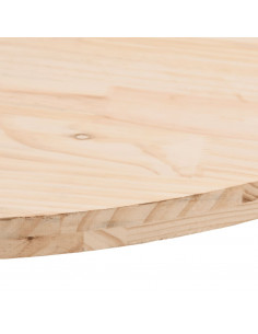 Piano Tavolo 100x50x2,5 cm in Legno Massello di Pino Ovale