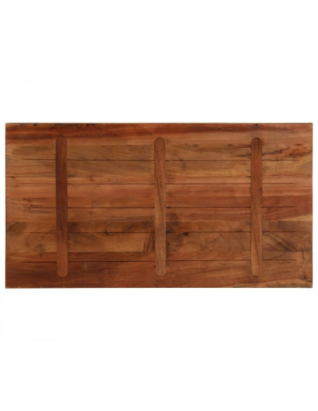 Piano Tavolo 100x50x2,5 cm Rettangolare in Massello di Recupero