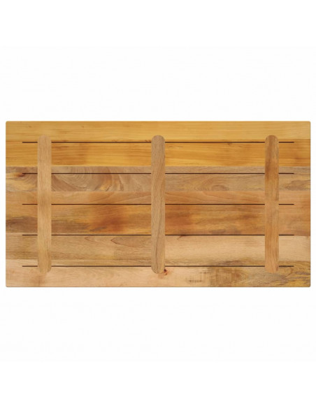 Piano Tavolo 100x50x2,5 cm Rettangolare Legno di Mango Grezzo