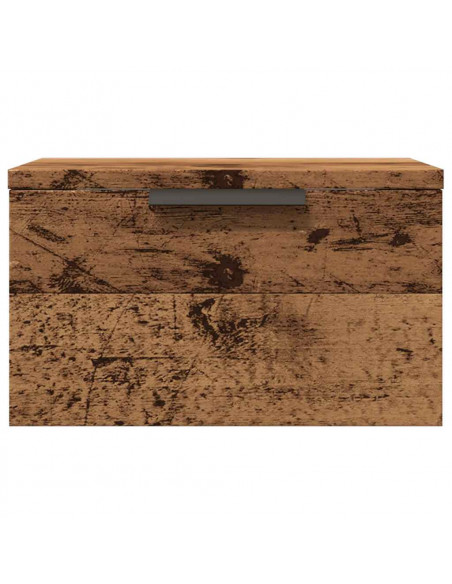 Comodini a Muro 2 pz Legno Antico 34x30x20 cm