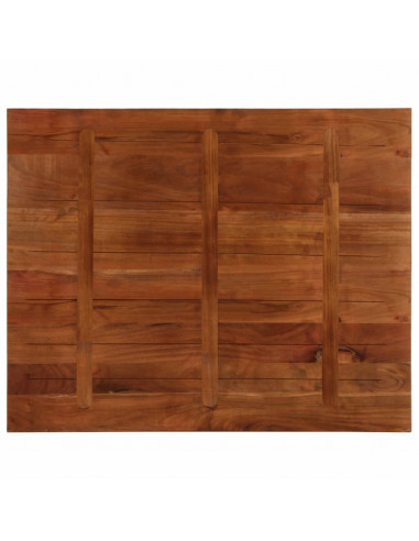 Piano Tavolo 100x80x2,5 cm Rettangolare in Massello di Recupero